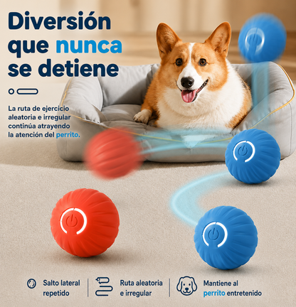 Pelota interactiva recargable para mascotas